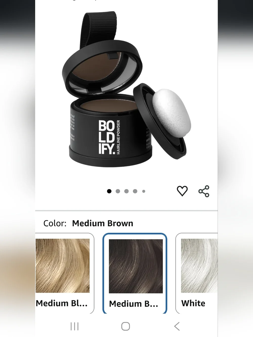 Boldify Enhance Hairline Powder - Medium Brown New in Package